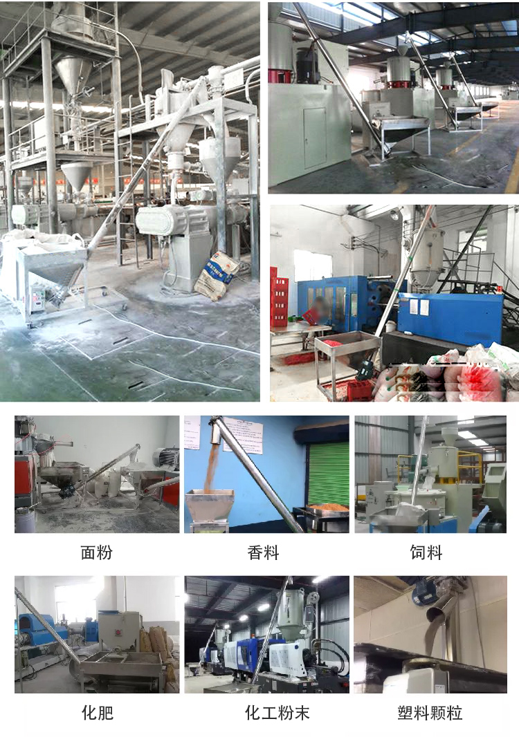 傾斜螺旋輸送機(jī)適用范圍：建材行業(yè)，化工行業(yè)，電力行業(yè)，煤炭行業(yè)，食品行業(yè)，造紙行業(yè)等
